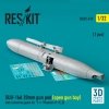 RESKIT RS32-0470 SUU-16A 20mm gun pod (open gun bay) with centerline pylon for F-4 Phantom II (C,D) (1 pcs) (3D Printed) 1/32